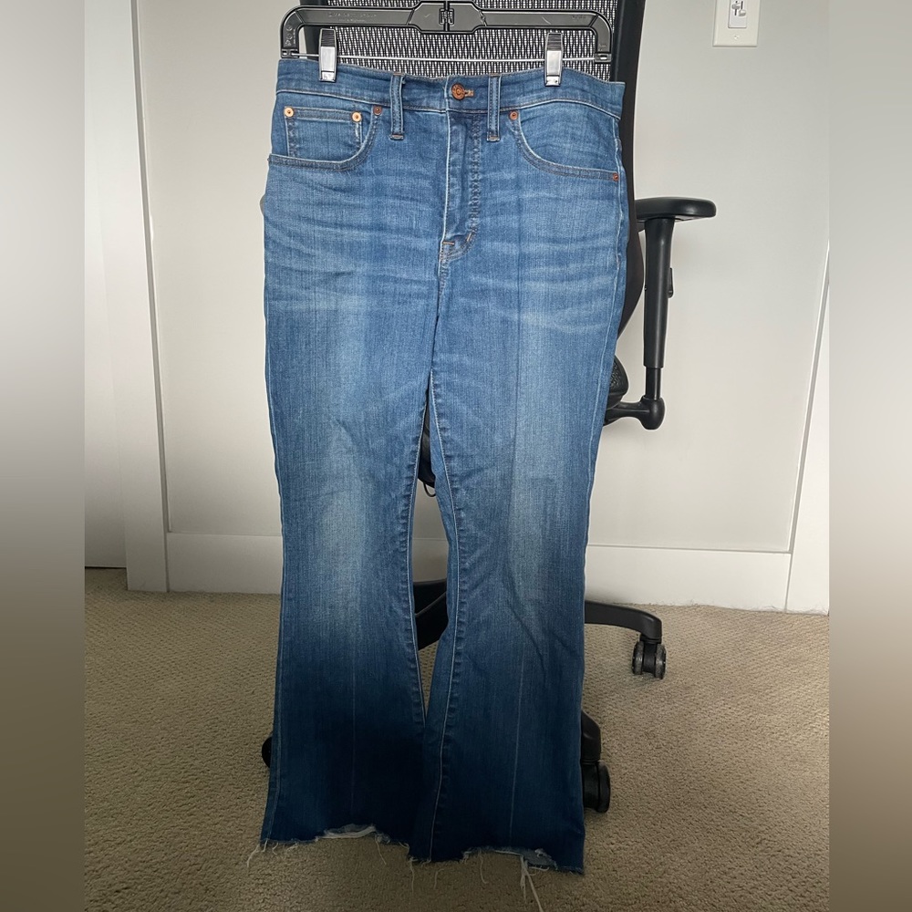 Madewell medium wash Cali demi boot cut jeans